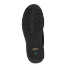 Bottom view of Men’s Winslow Hook & Loop Oxford in black – featuring a slip-resistant rubber outsole, patterned tread for traction, and shock-absorbing heel zone.