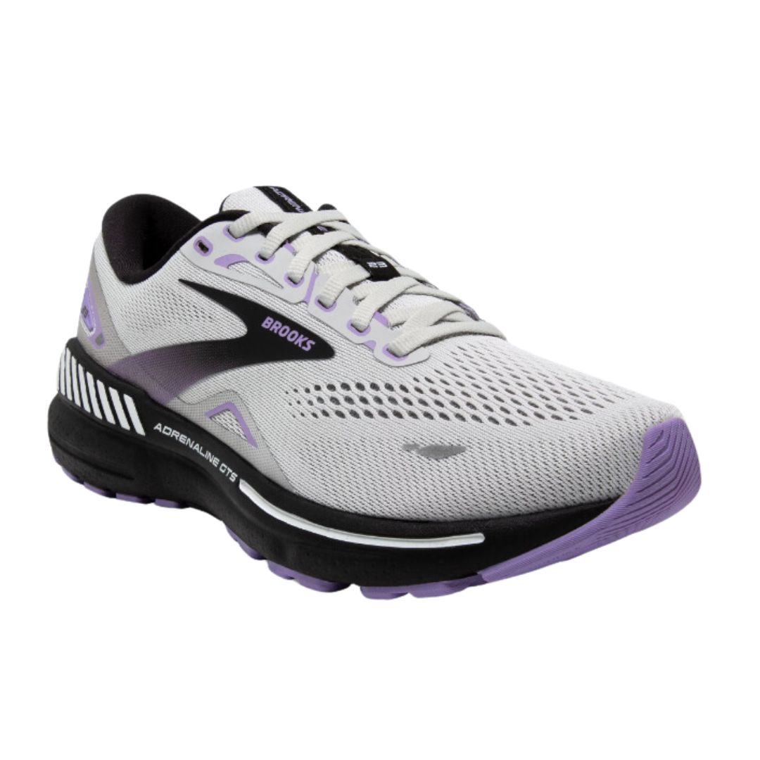 Brooks Adrenaline GTS 23 grey black purple Women's Athletic Shoes