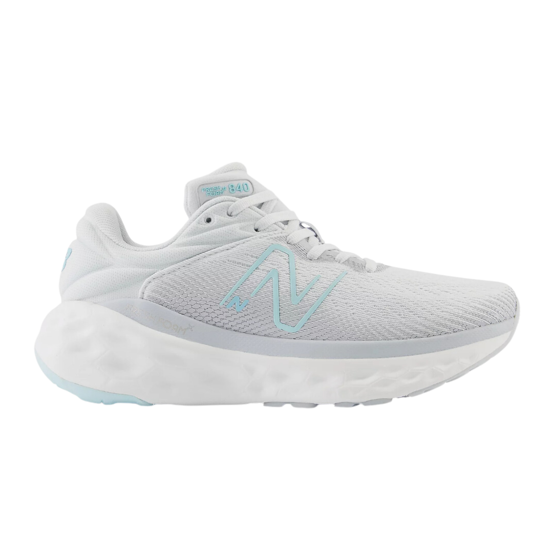 New Balance Women's Athletic Shoe W840FCO Fresh Foam x 840 White Grey Light Blue